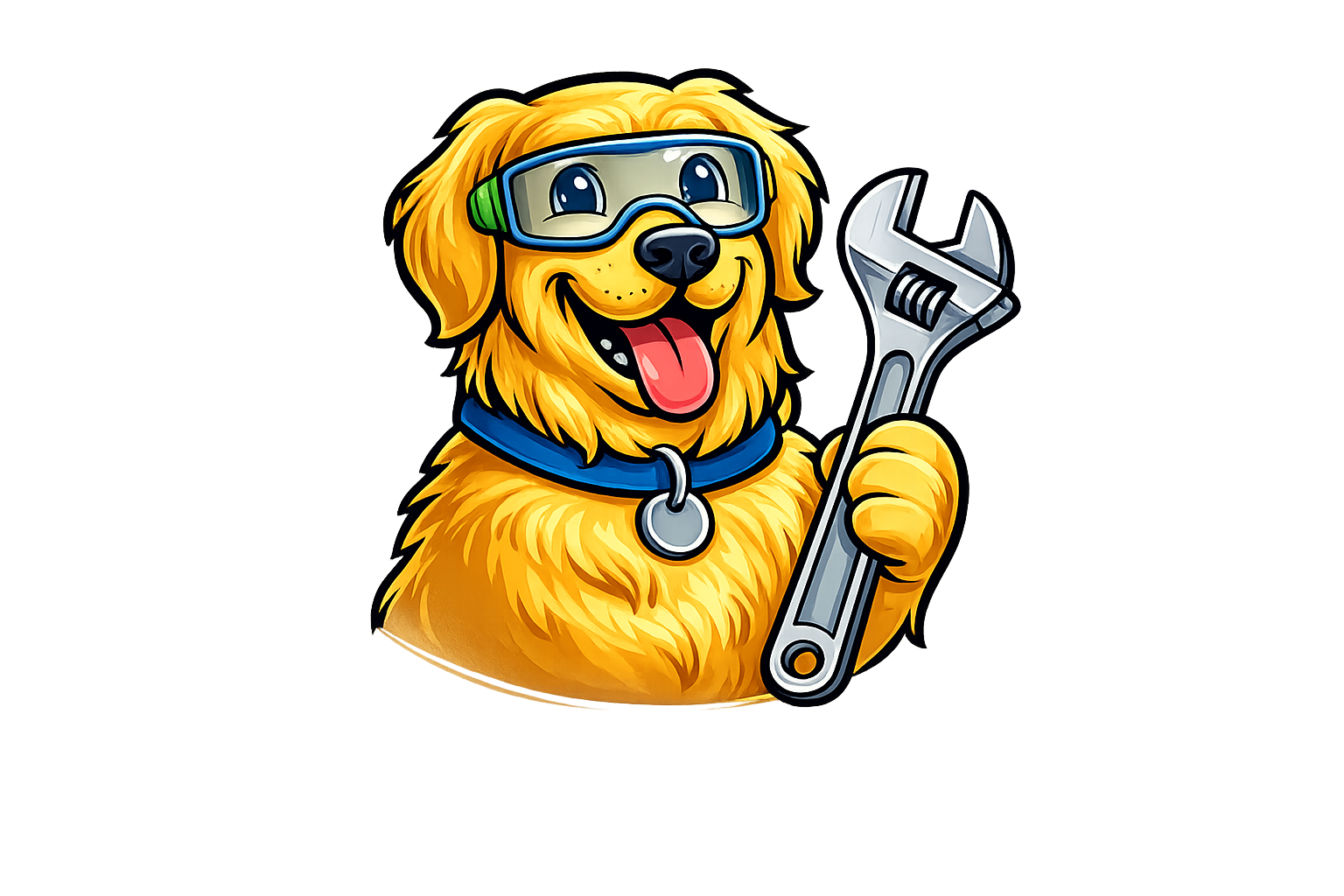 Top Dog Garage Doors mascot — veteran-owned Atlanta garage door company